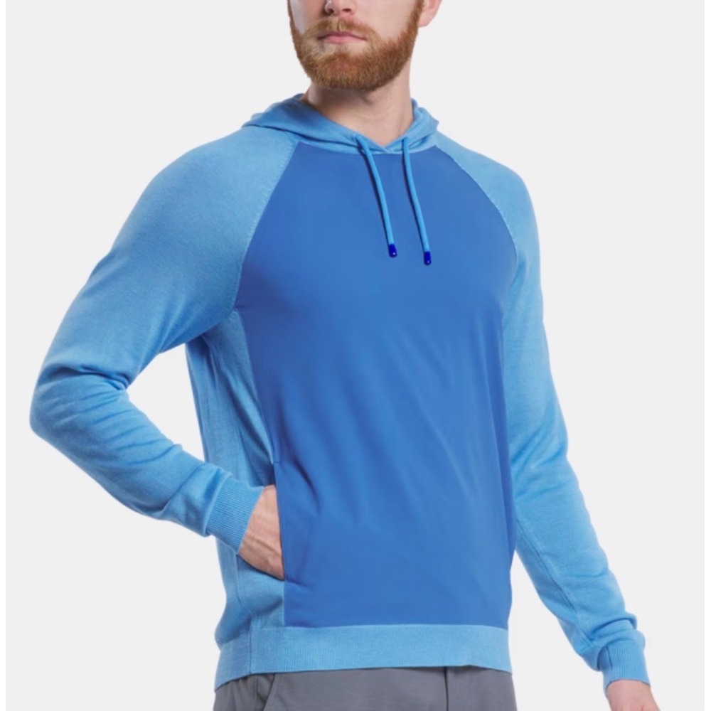 FootJoy Hybrid Hoodie Mens Medium Blue Golf Pullover $195